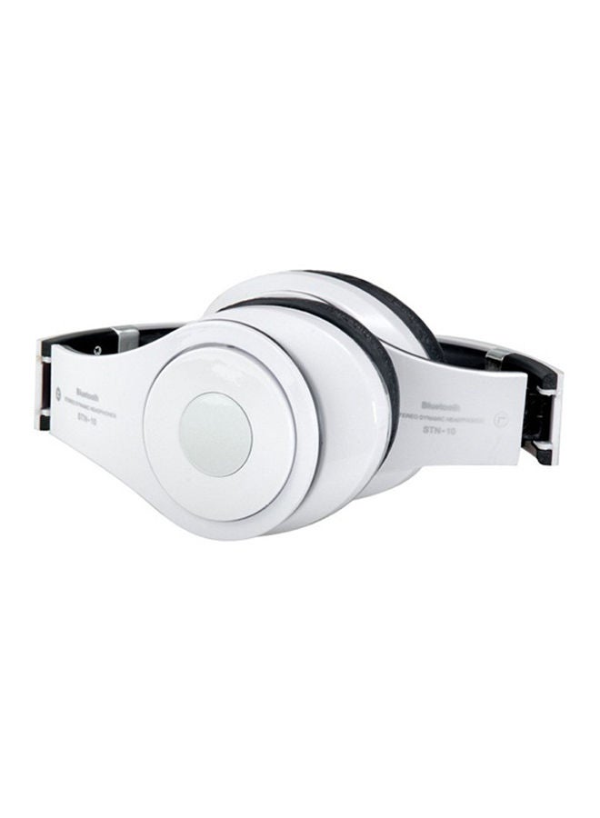 NIBEMINENT Bluetooth On-Ear Foldable Headphones White/Black - Image 2