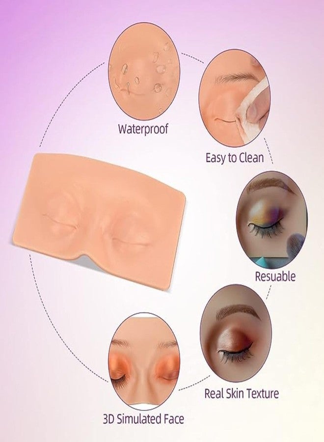 Atharved 3D Realistic Eye makeup dummy for makeup practice Board With Makeup Cleaner | Silicone Makeup Face Artificial Practice Skin Board | Makeup Practice Mask Skin Face Eye Makeup Practice for Beginner Makeup Artist The Perfect Makeup - Image 5