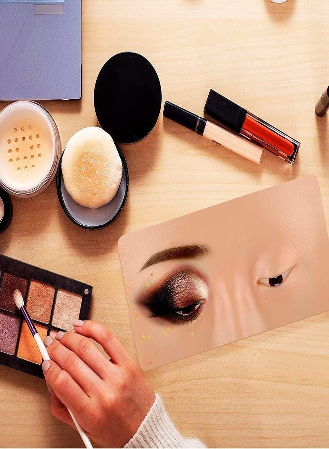 Atharved 3D Realistic Eye makeup dummy for makeup practice Board With Makeup Cleaner | Silicone Makeup Face Artificial Practice Skin Board | Makeup Practice Mask Skin Face Eye Makeup Practice for Beginner Makeup Artist The Perfect Makeup - Image 3