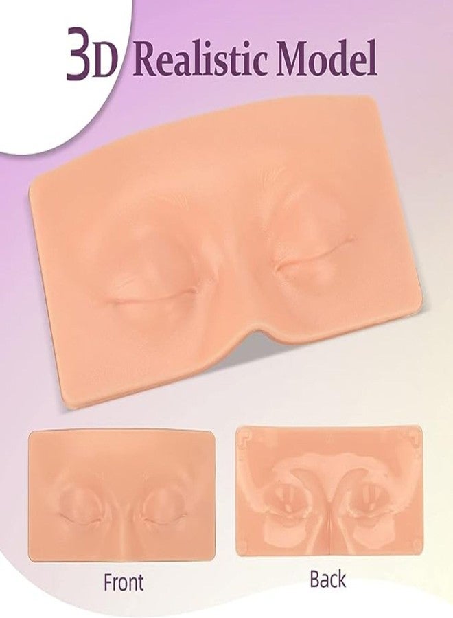 Atharved 3D Realistic Eye makeup dummy for makeup practice Board With Makeup Cleaner | Silicone Makeup Face Artificial Practice Skin Board | Makeup Practice Mask Skin Face Eye Makeup Practice for Beginner Makeup Artist The Perfect Makeup - Image 2