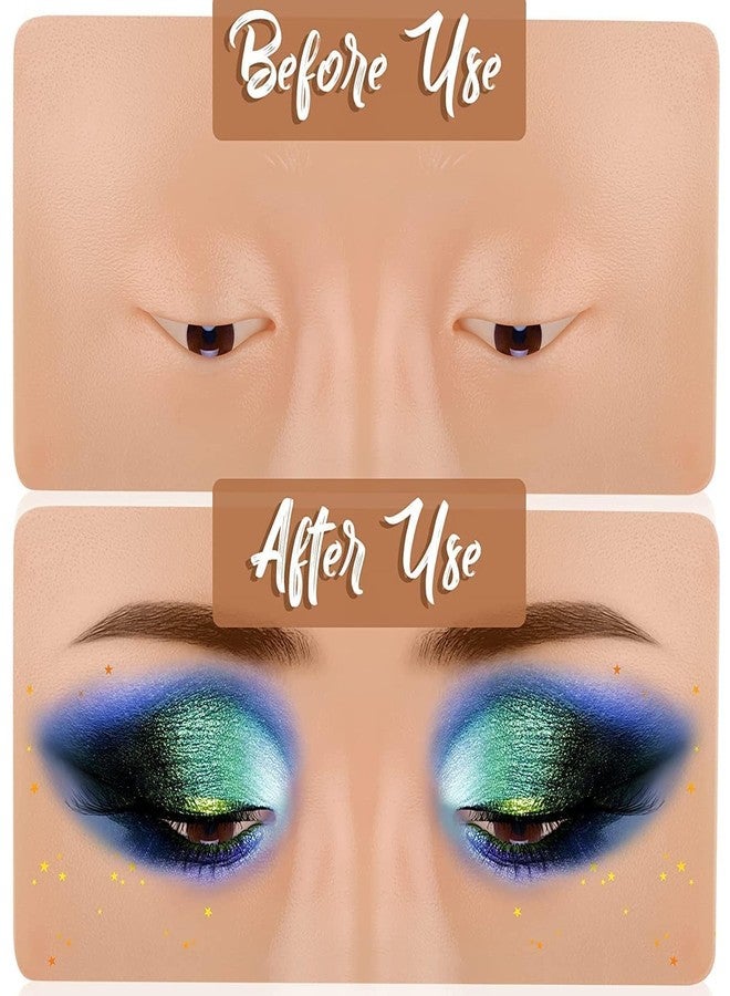 Atharved 3D Realistic Eye makeup dummy for makeup practice Board With Makeup Cleaner | Silicone Makeup Face Artificial Practice Skin Board | Makeup Practice Mask Skin Face Eye Makeup Practice for Beginner Makeup Artist The Perfect Makeup - Image 4