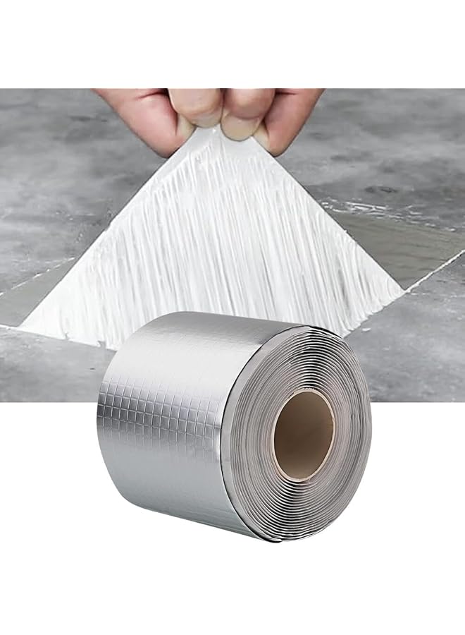 promass Waterproof Patch Duct Tape,Aluminum Foil Butyl Tape for Roof Leak Surface Window Sill Gap Pipe Rupture,Outdoor Waterproof Leak Proof Repair Tape,Super Waterproof Strong Adhesive Tape-10*500cm - Image 1