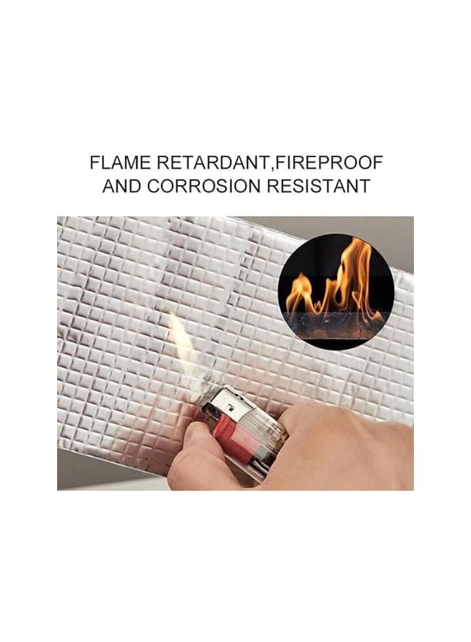 promass Waterproof Patch Duct Tape,Aluminum Foil Butyl Tape for Roof Leak Surface Window Sill Gap Pipe Rupture,Outdoor Waterproof Leak Proof Repair Tape,Super Waterproof Strong Adhesive Tape-10*500cm - Image 3