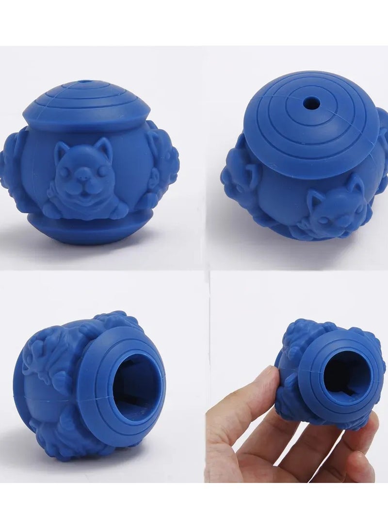 لعبة مضغ للكلاب من مادة السيليكون المتينة لتنظيف أسنان الحيوانات الأليفة، ألوان متنوعة (قطعتان) - Image 3