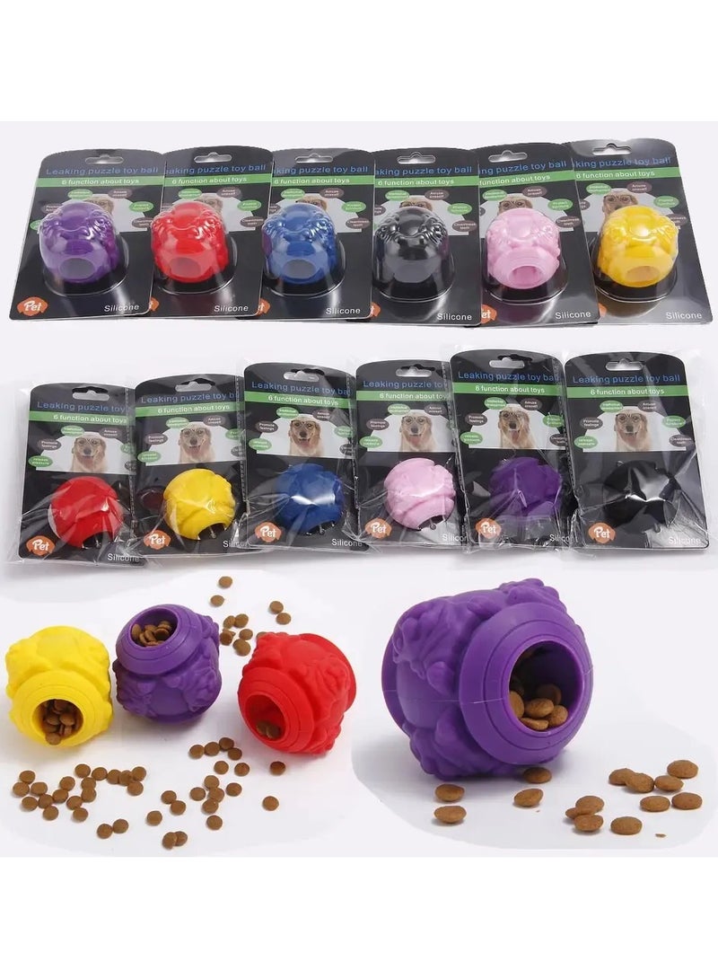 لعبة مضغ للكلاب من مادة السيليكون المتينة لتنظيف أسنان الحيوانات الأليفة، ألوان متنوعة (قطعتان) - Image 2