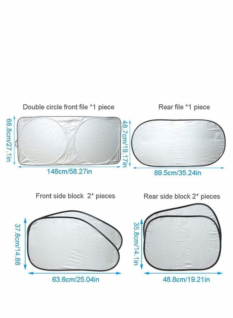 Y&D Car Sun Shade Windscreen Sunshade Cover Magnet UV Protection for Summer Winter Against Snow, Ice, Frost, Dust, Foldable Removable Most SUV Truck - Image 5
