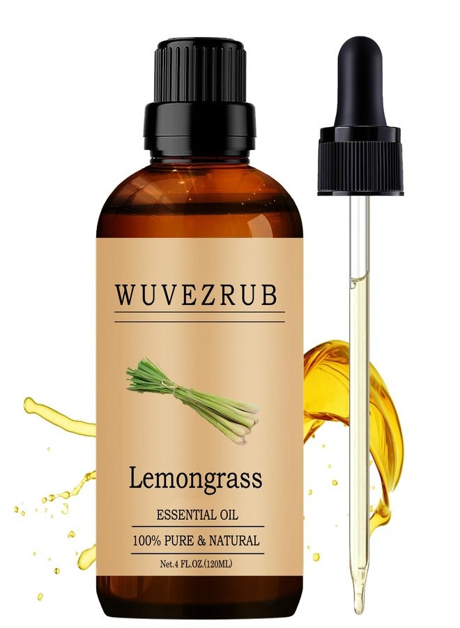 Wuvezrub Lemongrass Essential Oils 120ML, 100% Pure and Natural Essential Oil for Aromatherapy Diffuser - 4 Fl Oz/Lemongrass - Image 1