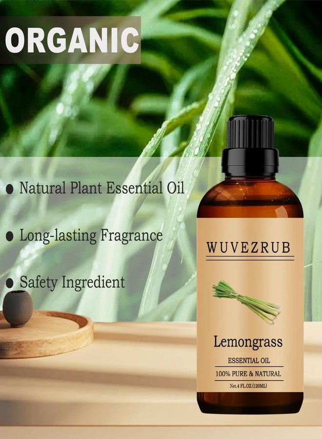 Wuvezrub Lemongrass Essential Oils 120ML, 100% Pure and Natural Essential Oil for Aromatherapy Diffuser - 4 Fl Oz/Lemongrass - Image 4
