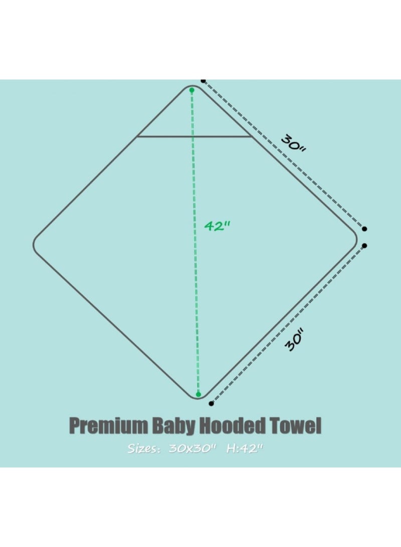 Bamboo Hooded Baby Towel - Soft Bath Towel with Bear Ears for Babie, Toddler, Infant - Ultra Absorbent, Natural Baby Stuff Baby Bath Shower Gifts for Boy and Girl - (Bear, 30 x 30 Inch) - Image 2