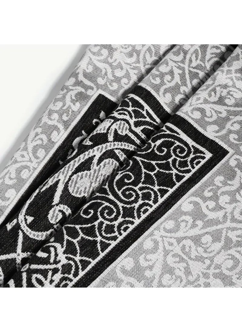 أومون سجادة صلاة مسلمة مكونة من 3 قطع، مجموعة مسبحة وحقيبة تخزين، طقم سفر محمول للصلاة الإسلامية، مناسب للاستخدام الداخلي والخارجي، اختيار هدايا رمضان، بحجم 70x110 سم - Image 4