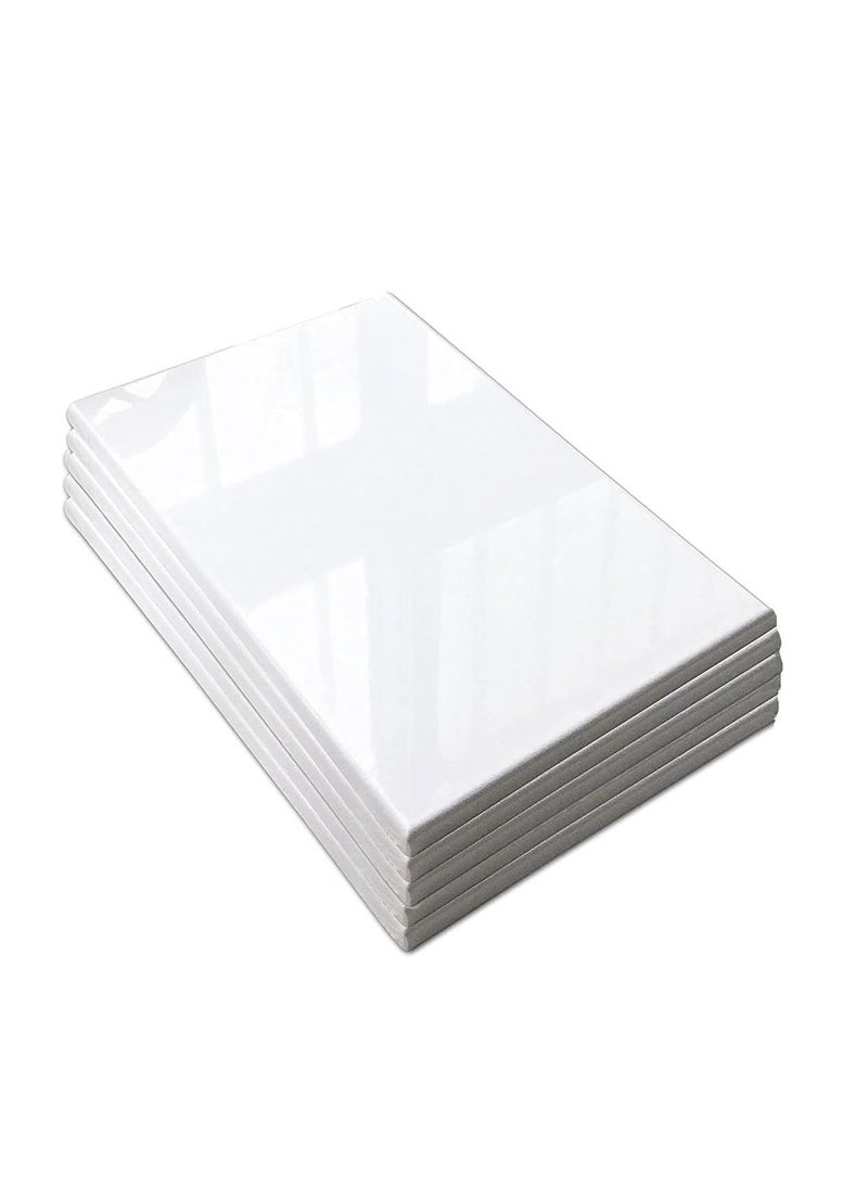 Terabyte 12-Piece Blank 280gsm Cotton Pre-Stretched Canvas Board Set 20x30cm - Image 1