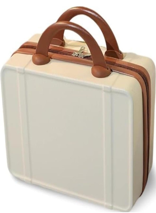 BuntyChiku Hand Luggage, Korean Mini Carrying Makeup Case Suitcase with Elastic Band, Small Hard Shell Cosmetic Case for Travel Camping Password Travel Case Women Girls (Bear Luggage) - Image 1