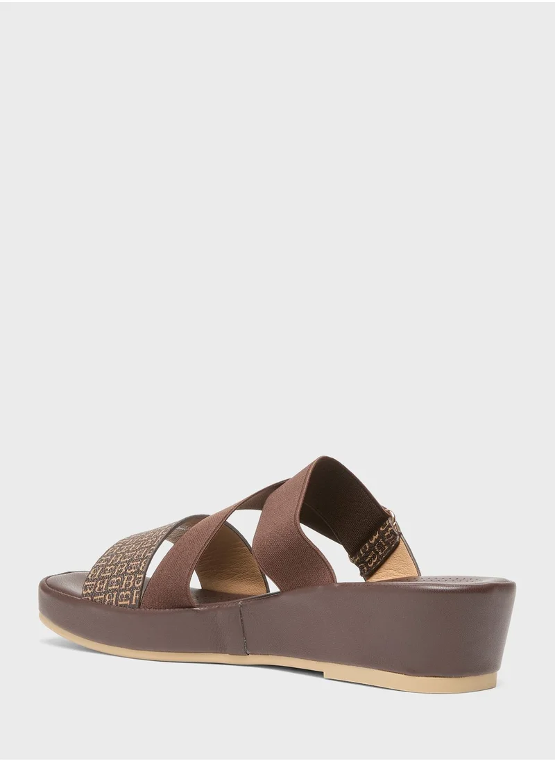 شو اكسبرس Multi Strap Wedge Sandals