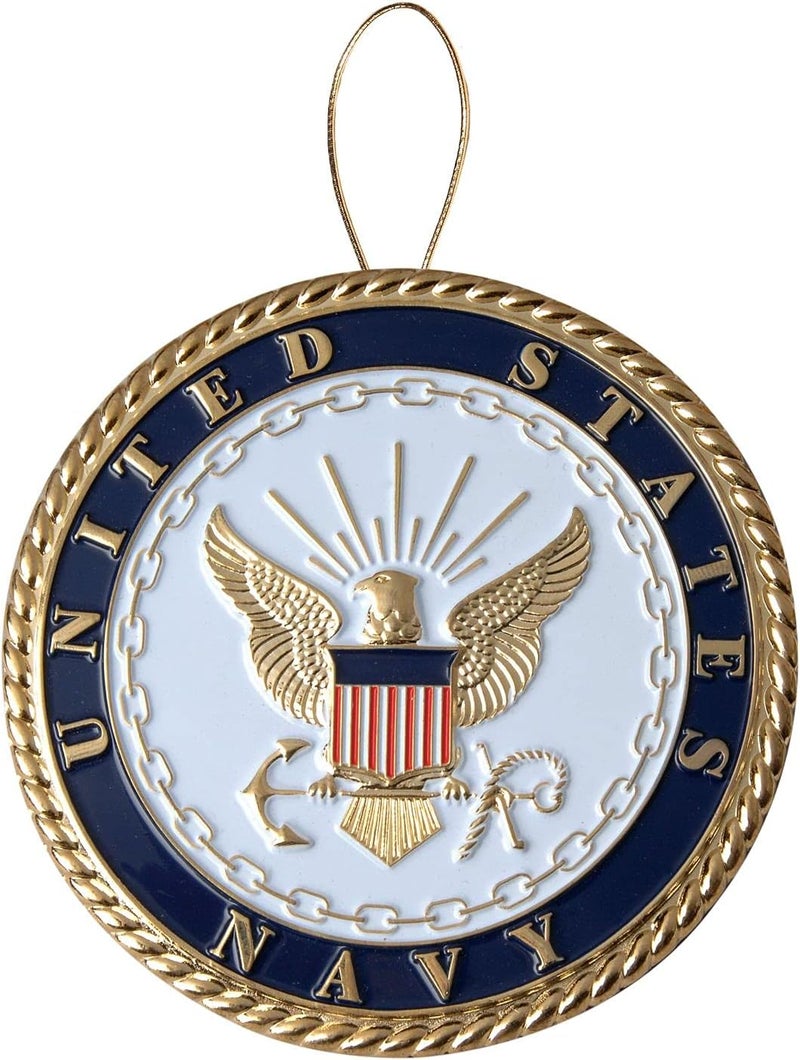 Allied Flag Navy Heroes Series Holiday Ornament - Officially Licensed Navy Medallion-Die Cast Metal - Image 1