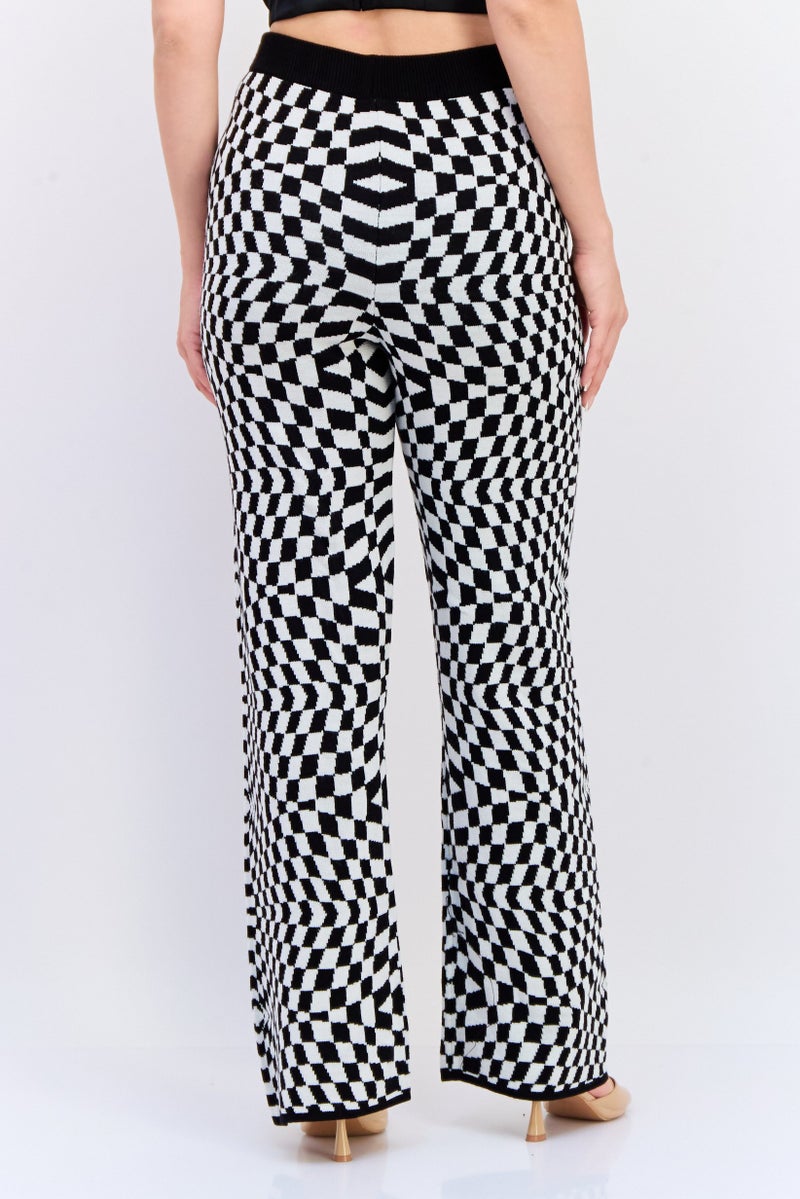 DeFacto Women Checkered Wide Leg Pants, Multicolor - Image 4
