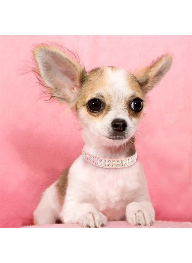 BEIRUI Bling Rhinestone Dog Collar with Studded Diamonds for Small Medium Dogs Cats,Cute Bedazzled PU Leather Dog Collar with Sparkling Crystals for Girl Boy Puppies,Pink,S - Image 4