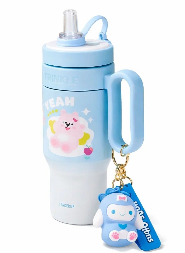Twinkle Starks 850ml Cup + Strainer for Drinks and Ice, Stainless Steel, Rust and Leak Proof, Keeps Liquids Hot and Cold for 7 to 12 Hours, Sealed 304. - Image 1