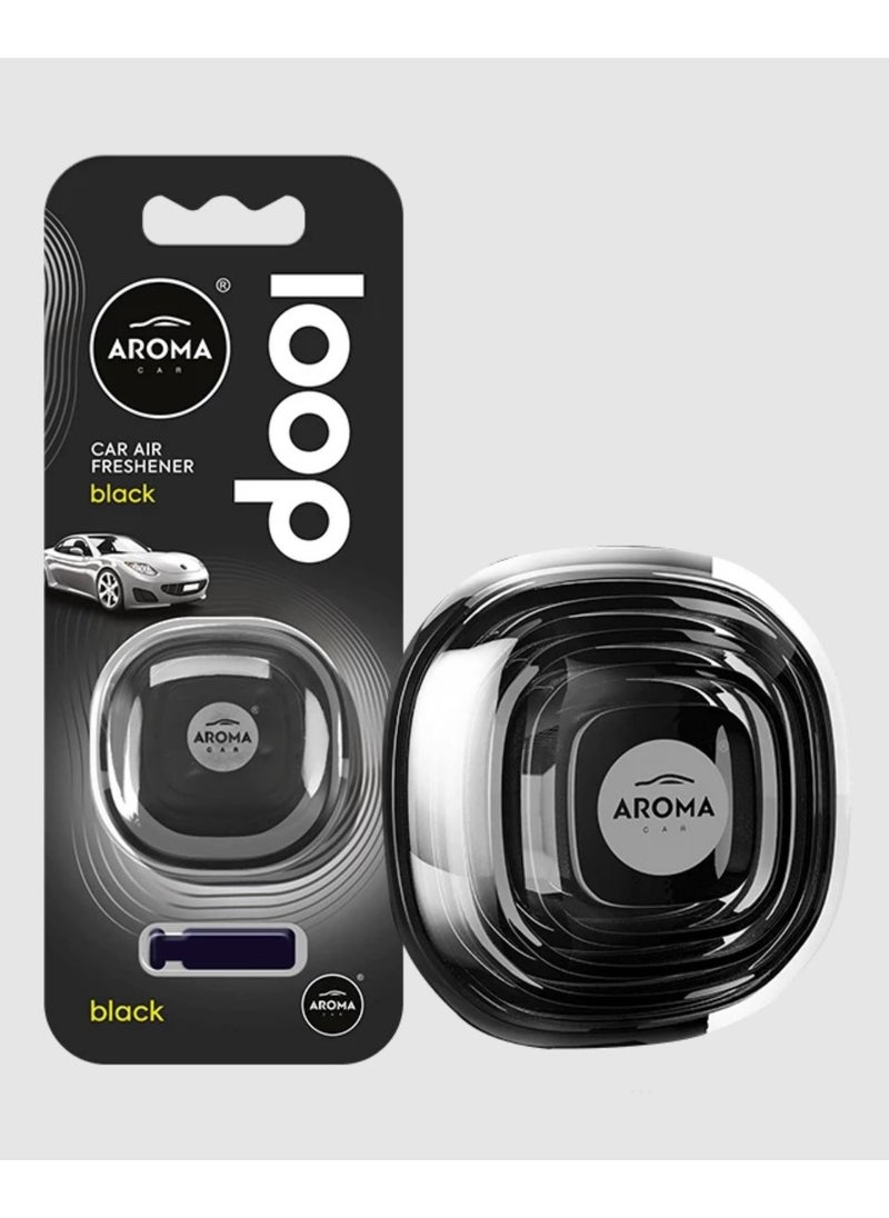 Aroma Aroma France Loop Gel Black Car Air Vent, Air Freshener A polymer body filled with the fragrance in a gel form (Made In Poland)  - Image 1