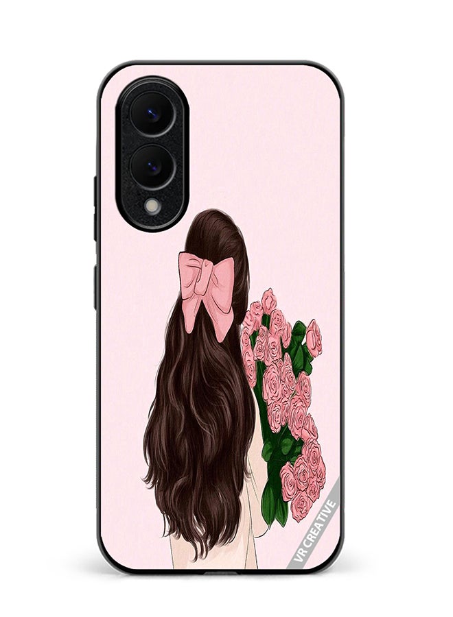 Protective Case Cover For Samsung Galaxy S25 Edge Lovely Flower Design Multicolour