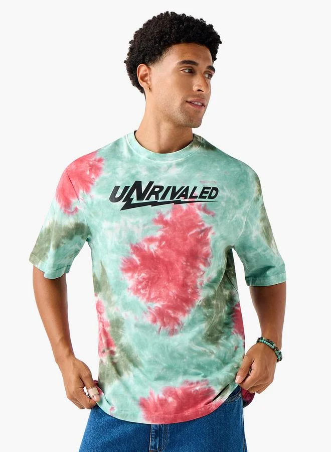 Splash FAV Men Regular Fit Crew Neck Short Sleeves Tie-Dyed T-Shirt