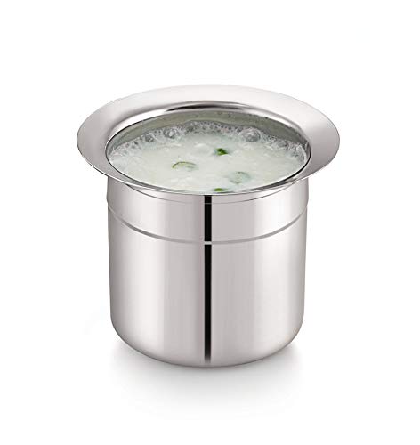 M MUKTI Crafted for Excellence Mukti Premium Stainless Steel Milky Mist Pot|Container| Pot for Storing Milk,Butter Milk|Durable and Silver Classic Finish|Ideal for Home & Kitchen|Pack of 1-2750ml  - Image 1