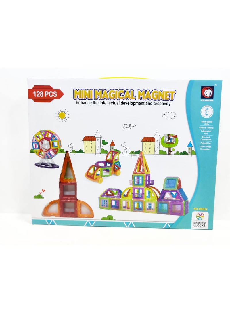 128 Pcs 3D Tiles Toys Educational Construction Toys for Kids Ages 3-14 - Image 1