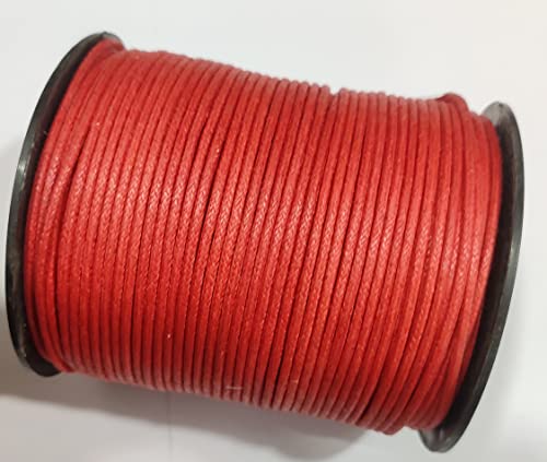 OMX 100 Mt Roll Wax Cotton Cord for DIY Jewellery Making, Beading, Art and Craft Work and Handicrafts, (1.5 MM, RED) - Image 3