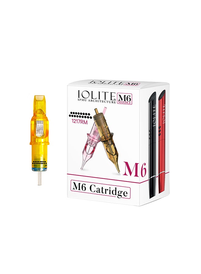 IOLITE 10 قطع من إبر خرطوشة الوشم، ماكينة SPMU M6 للاستعمال مرة واحدة عالمية - 1217RM - Image 1