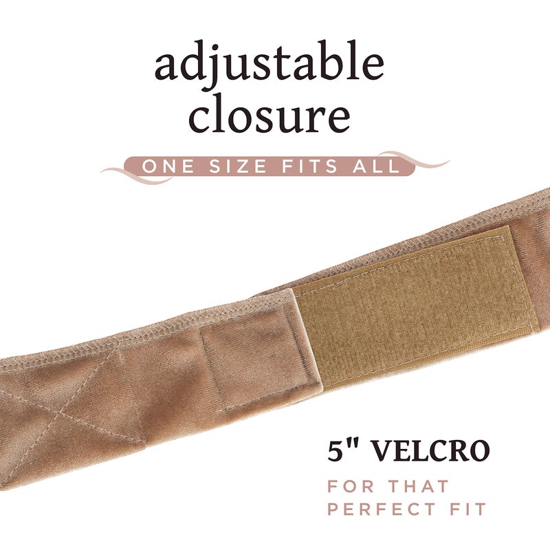 MainBasics شريط تثبيت الشعر المستعار من MainBasics للحفاظ على الشعر المستعار في مكانه، رباط رأس مخملي قابل للتعديل (بيج) - Image 3
