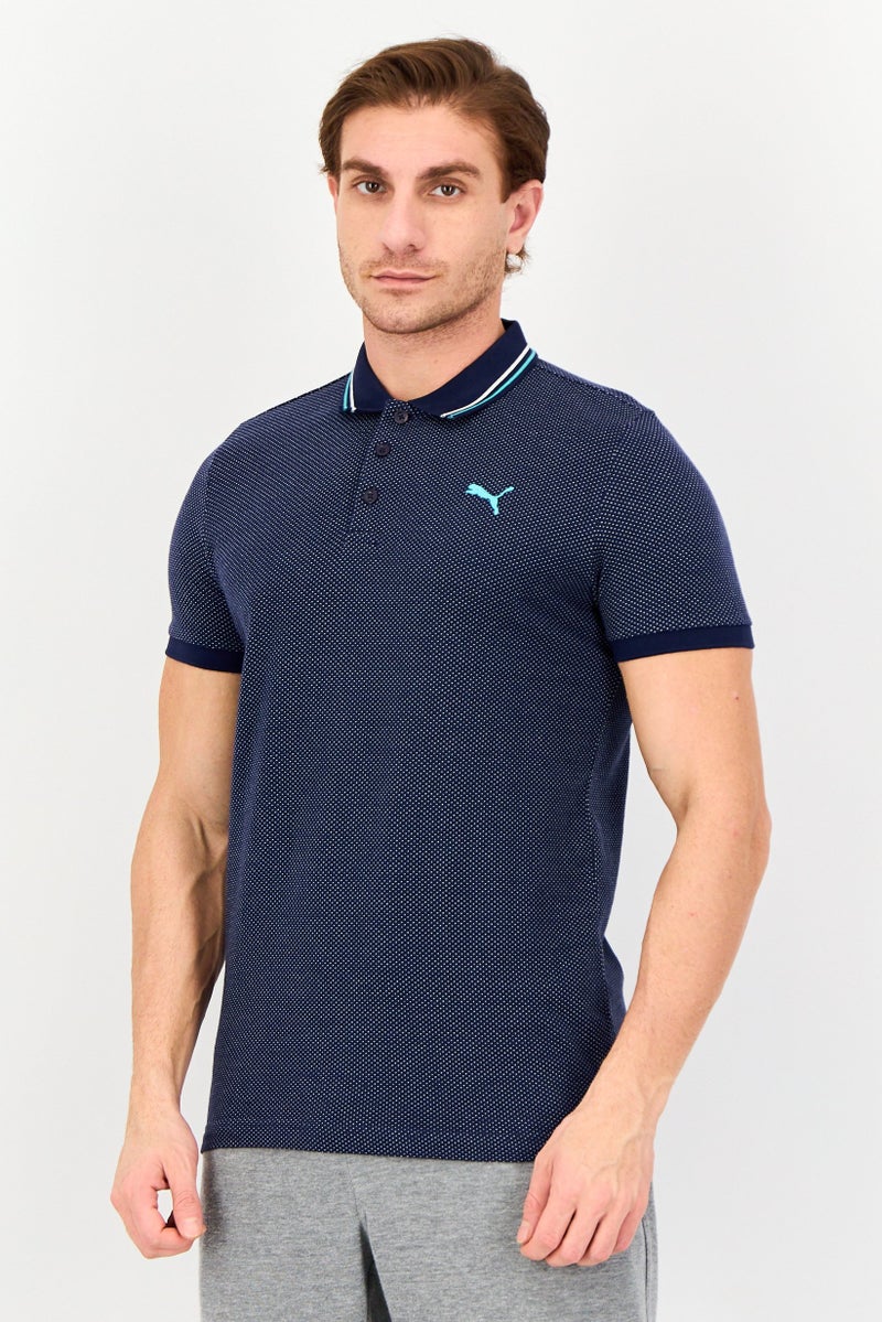 PUMA تي شيرت بولو للرجال بأكمام قصيرة مناسب للرياضة في الهواء الطلق، متعدد الألوان - Image 1