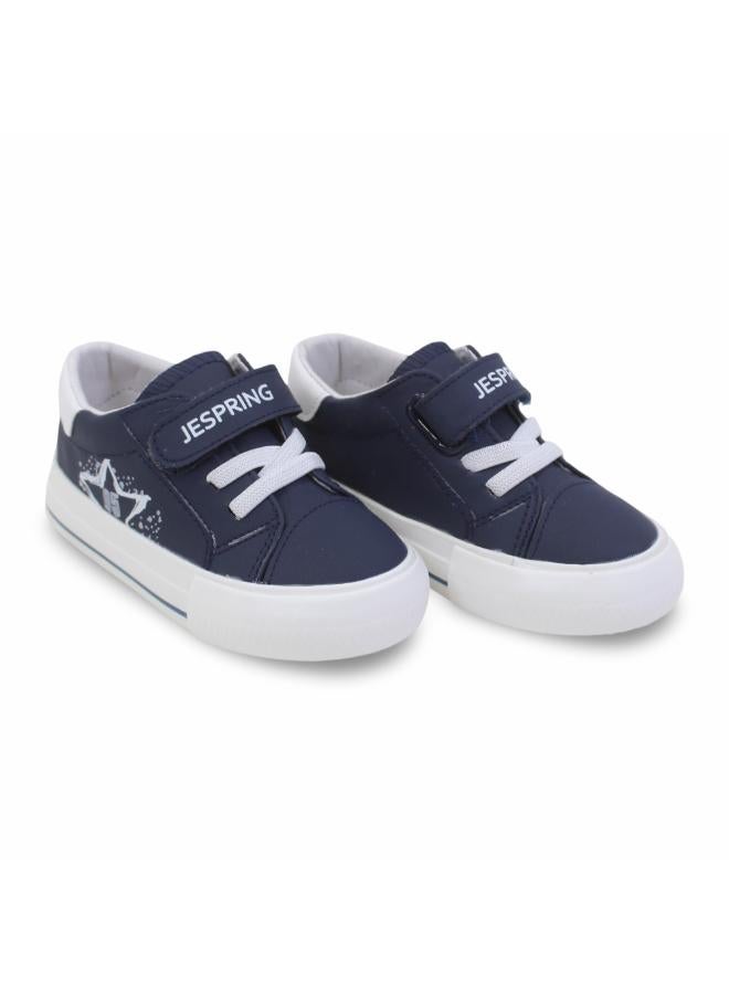 Baby Boys Leather Sneakers - Navy - Image 1