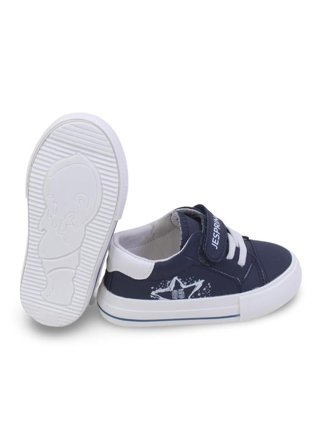 Baby Boys Leather Sneakers - Navy - Image 3