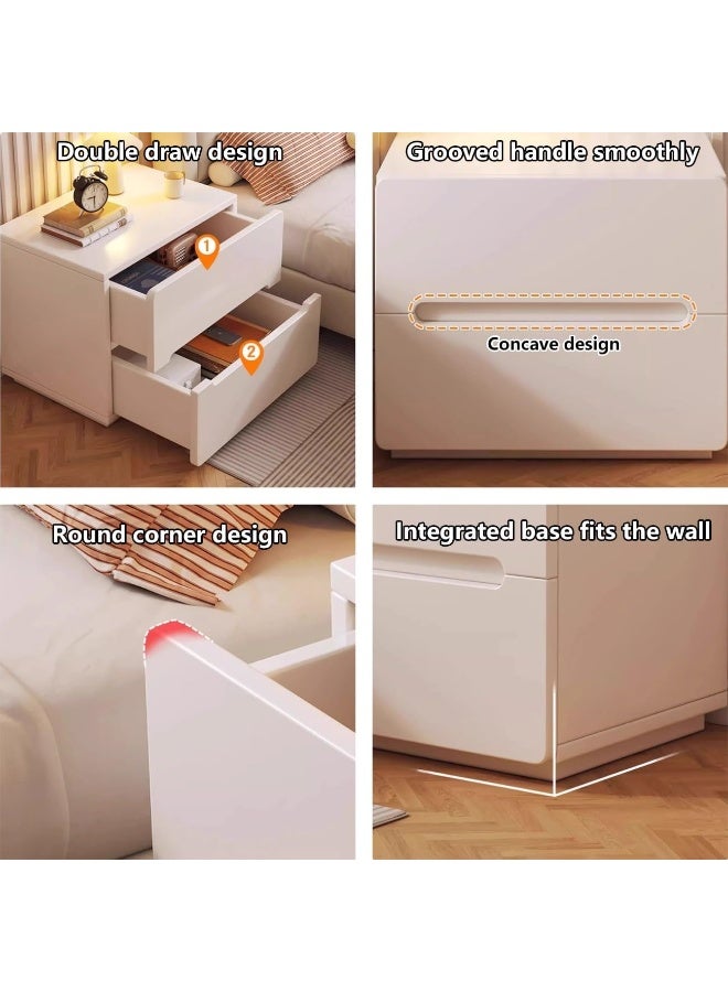  CityRiya-Long منضدة ، طاولة بيضاء بجانب السرير ، طاولة جانبية ، خزانة تخزين قهوة الأريكة مع الرف ، خزانة تخزين السرير ، طاولة نهاية سرير بسيطة مع أدراج ، خزانة غرفة نوم غرفة المعيشة - Image 4