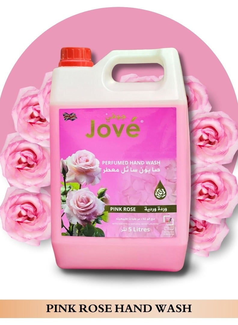 Jove Hand Wash Pink Rose – 5 Liters | Moisturizing & Gentle | Long-Lasting Floral Fragrance | For All Skin Types - Image 2