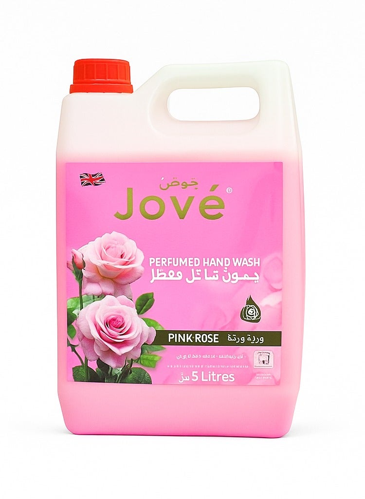 Jove Hand Wash Pink Rose – 5 Liters | Moisturizing & Gentle | Long-Lasting Floral Fragrance | For All Skin Types - Image 1