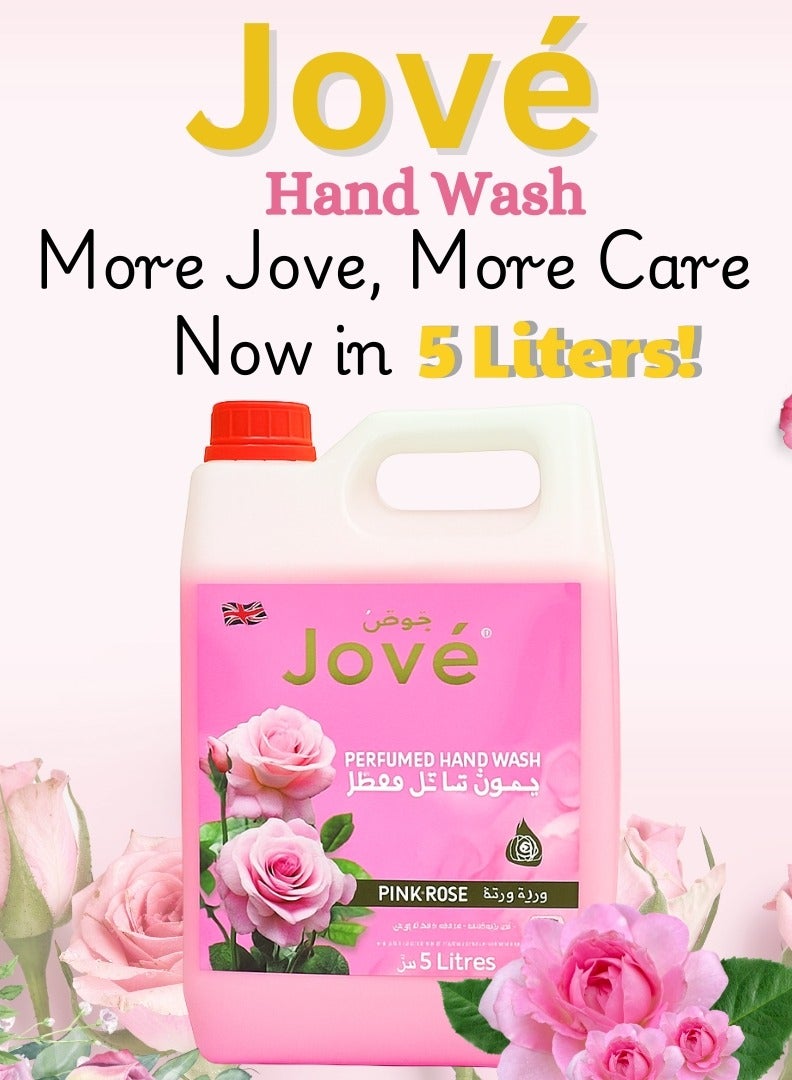 Jove Hand Wash Pink Rose – 5 Liters | Moisturizing & Gentle | Long-Lasting Floral Fragrance | For All Skin Types - Image 4