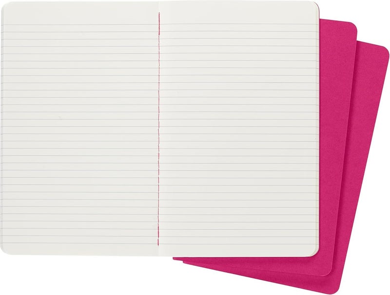 Cahier Journal, Soft Cover, Large (5" x 8.25") Ruled/Lined, Kinetic Pink, 80 Pages (Set of 3) - Image 4