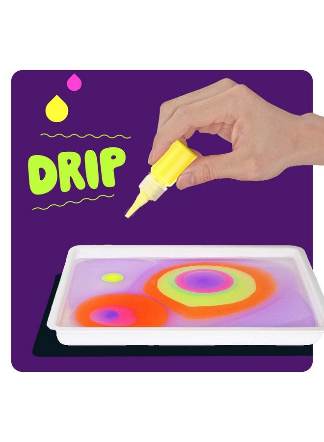 Dan&Darci مجموعة طلاء الرخام المتلألئ في الظلام من دان ودارسي للأطفال - مجموعة فنون الطلاء بالماء للأولاد والبنات من عمر 6 إلى 12 سنة - هدايا عيد ميلاد للأطفال - أنشطة الفنون والحرف - Image 4