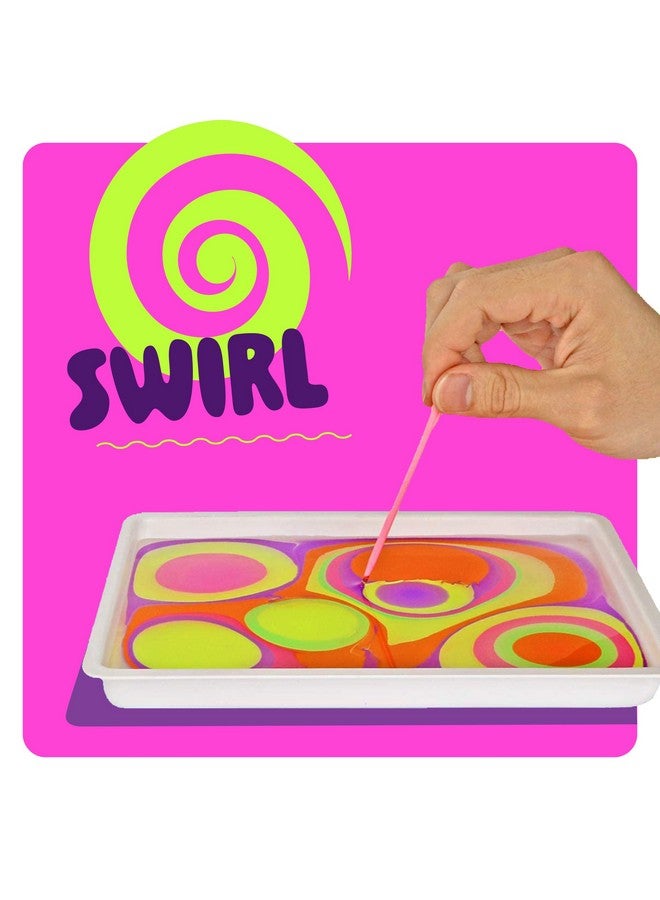 Dan&Darci مجموعة طلاء الرخام المتلألئ في الظلام من دان ودارسي للأطفال - مجموعة فنون الطلاء بالماء للأولاد والبنات من عمر 6 إلى 12 سنة - هدايا عيد ميلاد للأطفال - أنشطة الفنون والحرف - Image 5