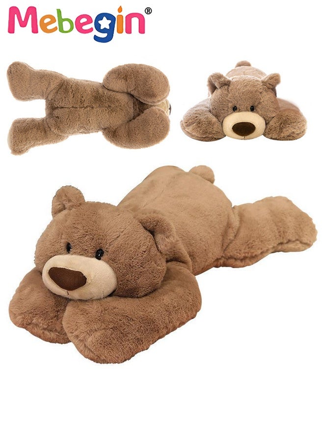 MEBEGIN 30cm Stuffed Bear, Unique Shape Fluffy Bear, Shaggy Stuffed Brown Bear, Adorable Plush Toy Pillow, Made of Soft Premium Stuffing Material, Creative Interior Decoration, Fun Themed Room Decor, Ideal Gift for All Age - Image 1