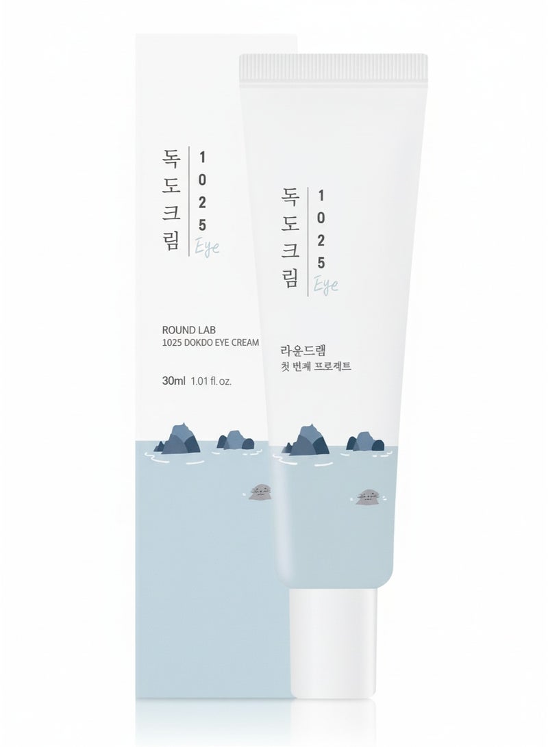 ROUND LAB 1025 Dokdo Eye Cream – Hydrating & Brightening Under-Eye Care 30ml - Image 1