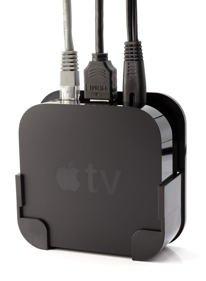THE CIMPLE CO طقم تثبيت THE CIMPLE CO ATV 4K - حامل جداري متوافق مع Apple TV 4 و 4K - حامل بث خلف التلفزيون لأجهزة تشغيل الوسائط من الجيل الرابع - يتضمن كابل HDMI - باللون الأسود - Image 2