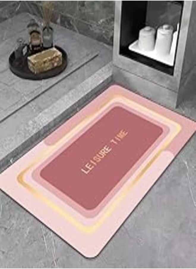 LESTER LESTER Anti-Slip Bathroom Mat rectangle shape pink 50x80cm 