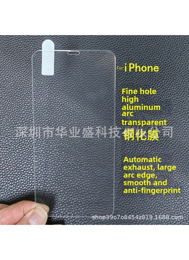 ماركة غير محددة - ينطبق على Apple 16PRO غشاء مقسى سميك بالغراء XR 12PROMAX ألومنيوم عالي القوس كبير مضاد لبصمات الأصابع 13PRO I7- اللون: شاشة غير كاملة شفافة عادية الحجم: Apple 6/7/8 - Image 1