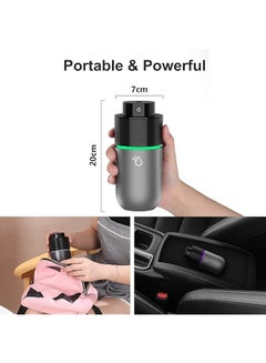Arabest Car Diffuser 200Ml Usb Quiet Car Humidifier Cool Mist Humidifiers With 7 Color Leds Night Light Mini Portable Aromatherapy Diffuser Essential Oil Diffuser For Car Home Office Bedroom Gray  - Image 5