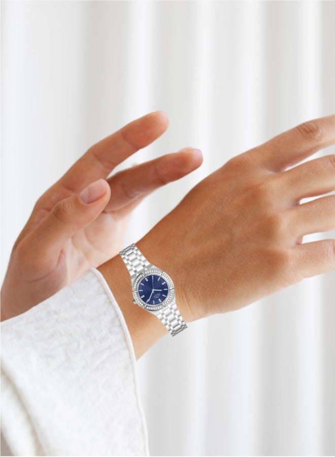 MARTINI Elegant Martini Women's Watch Stylish Navy Blue Dial Stainless Steel Band Water Resistant Perfect for Casual and Formal Wear - Image 2