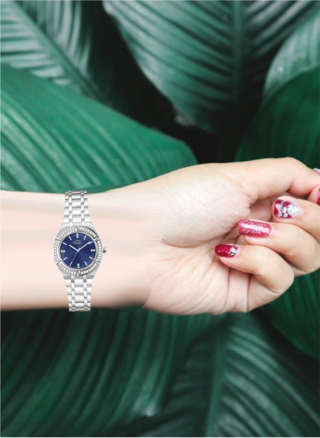 MARTINI Elegant Martini Women's Watch Stylish Navy Blue Dial Stainless Steel Band Water Resistant Perfect for Casual and Formal Wear - Image 4
