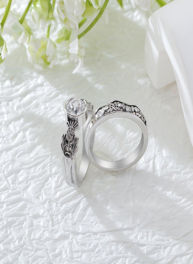 Haoze Scottish Thistle Ring for Women Scottish gifts Scottish Thistle Jewelry Gifts for Women (6) - Image 2