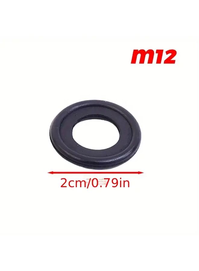 50pcs Rubber Oil Drain Plug Gasket For M12 Screws Automotive Engine Sealing Gasket Set Car Maintenance Repair Flexible Precision Fit - Image 2