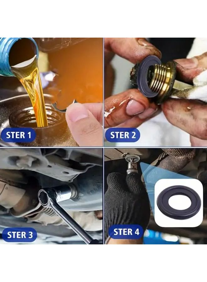 50pcs Rubber Oil Drain Plug Gasket For M12 Screws Automotive Engine Sealing Gasket Set Car Maintenance Repair Flexible Precision Fit - Image 5